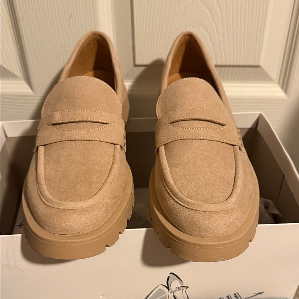 a new day Men's Suede Loafers in Tan